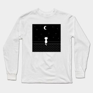 Cat in the night Long Sleeve T-Shirt